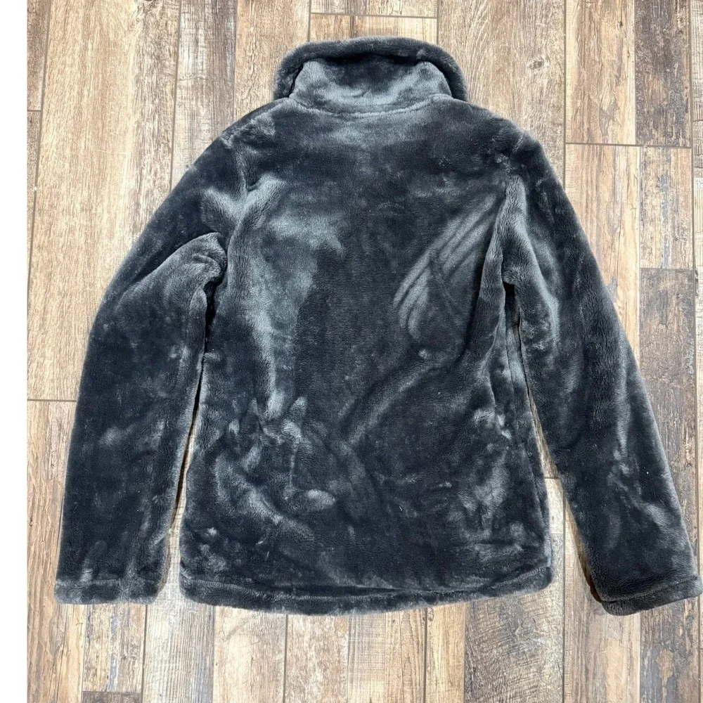 32 Degrees Heat Womens Faux Fur Fleece Jacket Full Zip Gray Size Small - Picture 2 of 5
